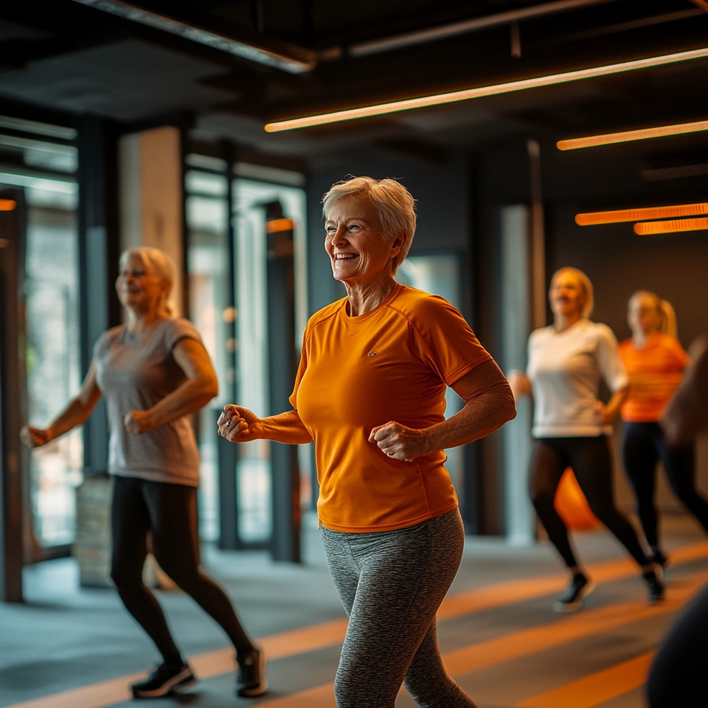 Активні пенсіонери займаються спортом